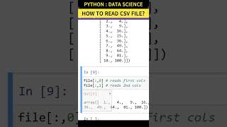 How to read CSV file in Python and Slice arrayNumpy  For Absolute beginner Jupyter Notebook [upl. by Erund]