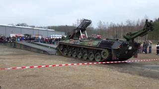 Brückenlegepanzer Deutsches Panzermuseum Munster 2016 Tank at Munster [upl. by Ilam]