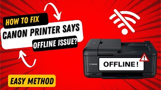 How to Fix Canon Printer Says Offline Issue [upl. by Babbie]