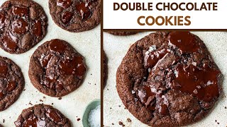 EPIC DOUBLE CHOCOLATE CHUNK COOKIES  WITH EGGLESS OPTION  SUBWAY STYLE CHEWY CHOCOLATE COOKIES [upl. by Ettennat88]