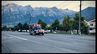 Lone Peak Fire  Engine and Medic 201 Responding [upl. by Nariko982]