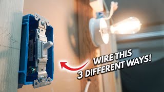 How To Wire A Single Pole Light Switch Circuits 3 Different Ways 2022 DIY Tutorial For Beginners [upl. by Burwell]