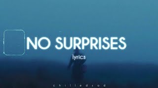 Radiohead  No Surprises Lyrics [upl. by Schaumberger489]