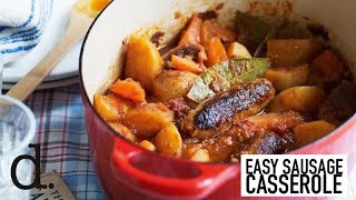 Easy Sausage Casserole  delicious Magazine [upl. by Julieta]