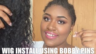 HOW TO Install A UPart Wig Using Bobby Pins [upl. by Housen42]