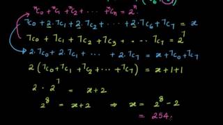 Binomial coefficients 7c0  7c1  7c1  7c2 Sum Example [upl. by Kariv]