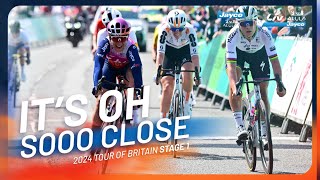 TOUR OF BRITAIN 2024  Stage 1  Its oh so close [upl. by Finbur]