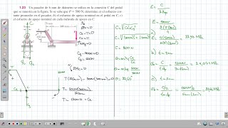 Ejercicio de esfuerzo de aplastamiento Mecánica de materiales Beer Jhonston 123 [upl. by Leiad]