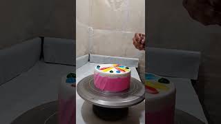 Multi colour cake design multi cake youtubeshorts youtube video trending [upl. by Yarg]