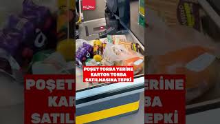 Ankarada bir süpermarket 25 kuruşluk poşet yerine 2 TLlik karton torba sattı shorts keşfet [upl. by Tamaru]