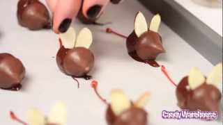 CHOCOLATE MICE  Chocolate Covered Cherry Kiss Mice Recipe [upl. by Carbo]