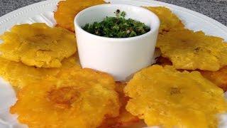 Cómo hacer Tostones o Patacones de plátano verde Cocinando con Pamela  Episodio 32 [upl. by Idolla]