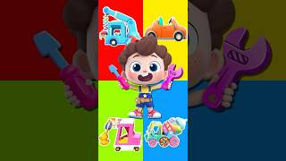 Cars Challenge Song  Lets Fix Up Toy Cars shorts kindergartensongs [upl. by Omolhs]