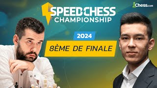 Nepomniachtchi vs Abdusattorov  Speed Chess Championship 2024  8ème de finale [upl. by Enak152]