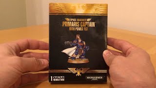 Space Marine Primaris Captain Store Anniversary Model Out of The Pack Review and Rules Reflections [upl. by Nim949]