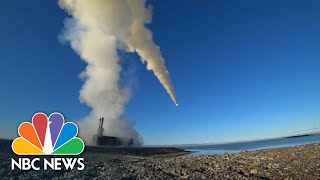 Russia Tests Supersonic AntiShip Missiles  NBC News [upl. by Irrep]