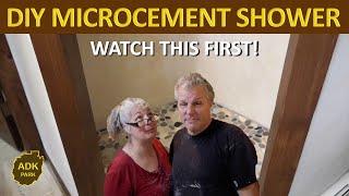 DIY Microcement Shower Walls  Watch this BEFORE you decide [upl. by Soo420]