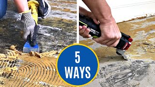 How to Remove Adhesive From Concrete Floors  5 DIY Ways to Get Glue Off Concrete [upl. by Eilahs851]