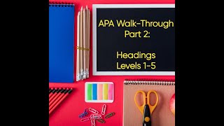 APA Style Headings Walkthrough  Levels 15  How to Use APA Headings writing apa [upl. by Enimaj]