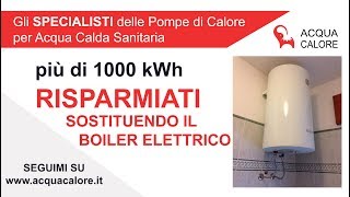 CASO DI SUCCESSO Eliminato il boiler elettrico e risparmiati più di 1000 kWh [upl. by Annayak]