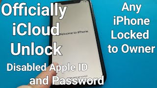 Officially iCloud Unlock Any iPhone Locked to Owner with Disabled Apple ID and Password✔️ [upl. by Ahsinnor539]