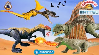 Triceratops VS Metriacanthosaurus  And Epic Dinosaurs Toys  Dilophosaurus  Monolophosaurus [upl. by Wash]