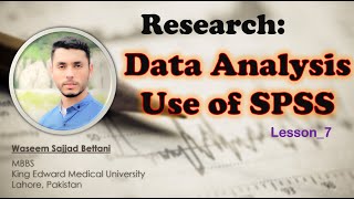 Lesson 7 Data analysis Use of SPSS [upl. by Hungarian368]