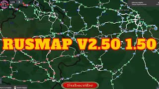 RUSMAP V250 FOR EURO TRUCK SIMULATOR 2 150 [upl. by Ycul]