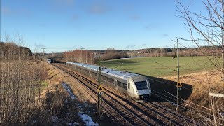 X2000 SJ3000 och SJ Intercity mm på en åker i Södermanland [upl. by Ahsyla61]