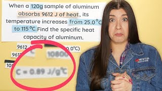 Calorimetry Examples How to Find Heat and Specific Heat Capacity [upl. by Dow]