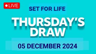 The National Lottery Set For Life Live draw results from Thursday 05 December 2024  tonight [upl. by Hsetirp]