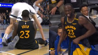 Draymond Green trips Zach Edey then says quotfk youquot to ref after ejected vs Grizzlies [upl. by Derril]