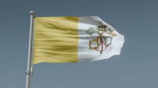 Vatican City Waving Flag  Beata la nazione il cui Dio è il Signore SALMO 3312 [upl. by Orat]