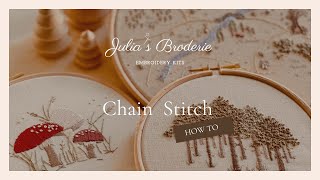 Chain Stitch Embroidery Stitch Tutorial [upl. by Blank]