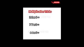 Mathematics  Multiplication Tricks mathematics shorts trendingshorts [upl. by Eldorado]