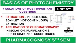 Unit 5 ImpQues Solution  Extraction amp Chromatography  Pharmacognosy 5th Semester  Carewell [upl. by Sparks]