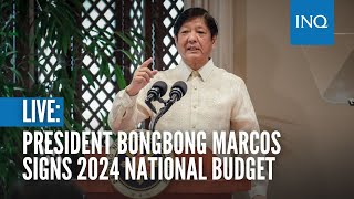 LIVE President Bongbong Marcos signs 2024 national budget [upl. by Atiras]