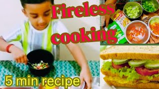 Fireless cooking for school competition  fireless sandwich for kids no fire cooking ideas [upl. by Nadroj]