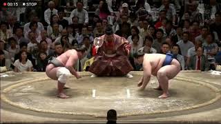 Tochinoshin VS Ichinojo natsu 2018 day 8 [upl. by Trbor]