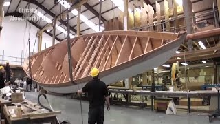 EXTREME FAST WOODEN BOAT BUILD SKILLS  How To Make a Boat Amazing TimeLapse [upl. by Drislane]