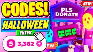 ⚠️New⚠️ ALL WORKING HALLOWEEN UPDATE CODES For Pls Donate  Roblox Pls Donate Codes 2024 [upl. by Alleoj737]