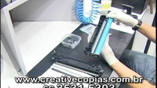 Vídeo Aula da Recarga do Cartucho de Toner HP CE285A das impressoras P1102P 1102W M1130 M1132 [upl. by Wendye]