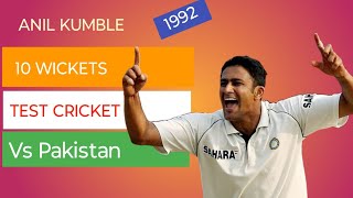 Anil Kumble Took 10 Wickets In Test Cricket Against Pakistan In 1992 [upl. by Erdnaxela189]