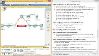 8412 Packet Tracer  Configure and Verify a SitetoSite IPsec VPN using CLI [upl. by Qooraf102]