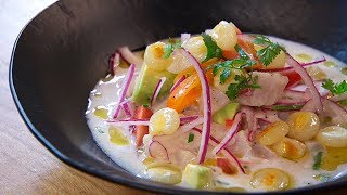 Ceviche peruano y leche de tigre  HogarTv producido por Juan Gonzalo Angel [upl. by Aynod]