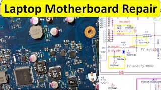 Laptop motherboard repair 3V5V power system circuit  3v 5v laptop ic [upl. by Ynnad]