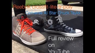 Reebok Crossfit Lite Tr Poly vs Converse Chuck Taylor® All Star® shoes for powerlifting review [upl. by Romain26]