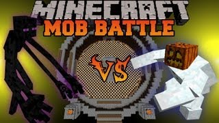 Mutant Enderman Vs Mutant Snow Golem  Minecraft Mob Battles  Mutant Creatures Mod [upl. by Aneda]