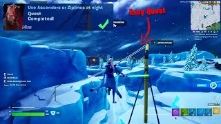 Use Ascenders or Ziplines at night in Fortnite Fall of the Republic Quest [upl. by Malka729]