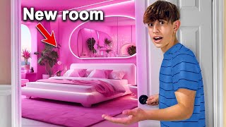 I TRANSFORMED MY BROTHERS ENTIRE ROOM PINK [upl. by Natan539]